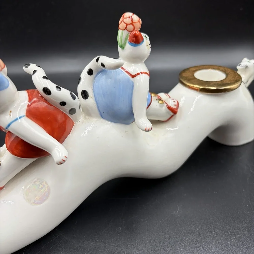 Vtg Villeroy‎ & Boch Benedikt Functional World Cat Candle Holder Candelabra Rare